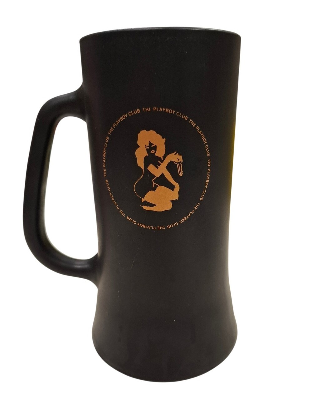 Playboy Club Frosted Beer Stein Vintage Black